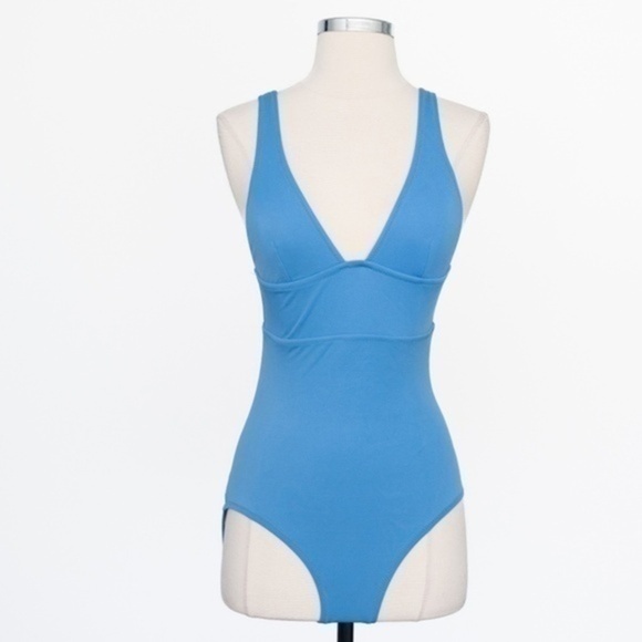 J. Crew. Triangle Tank One Piece Swim Suit. - Picture 1 of 11